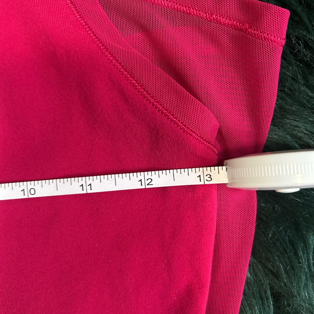 Lulu fuchsia Rouched Racerback Tank Top - Picture 5 of 9